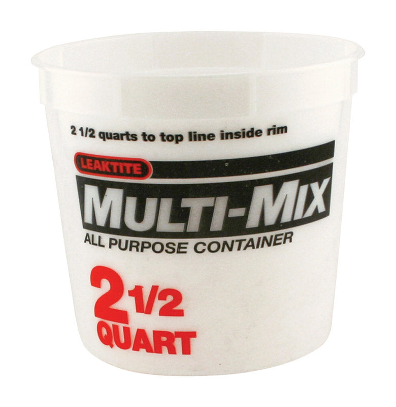 LEAKTITE - Leaktite Clear 2.5 qt Multi-Mix Container - Case of 25