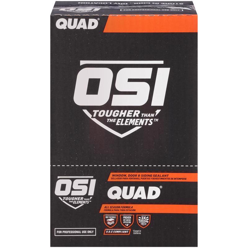 OSI - OSI Quad Gray Elastomeric Polymers Door/Siding/ Window Sealant 10 oz - Case of 12