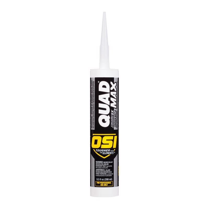 OSI - OSI Quad Max White Elastomeric Polymers Door/Siding/ Window Sealant 9.5 oz - Case of 12