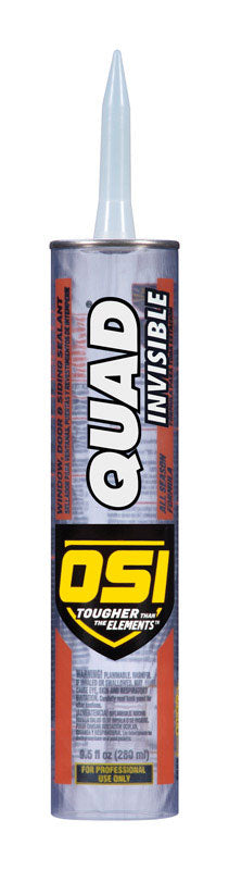 OSI - OSI Quad Invisible Clear Elastomeric Polymers Sealant 9.5 oz - Case of 12