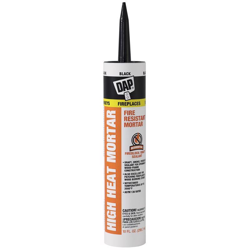 DAP - DAP Black Silicate High Heat Heat-Resistant Caulk 10.1 oz - Case of 12