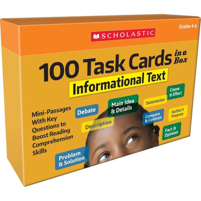 SCHOLASTIC TEACHING SOLUTIONS - 100 Task Cards in a Box: Informational Text