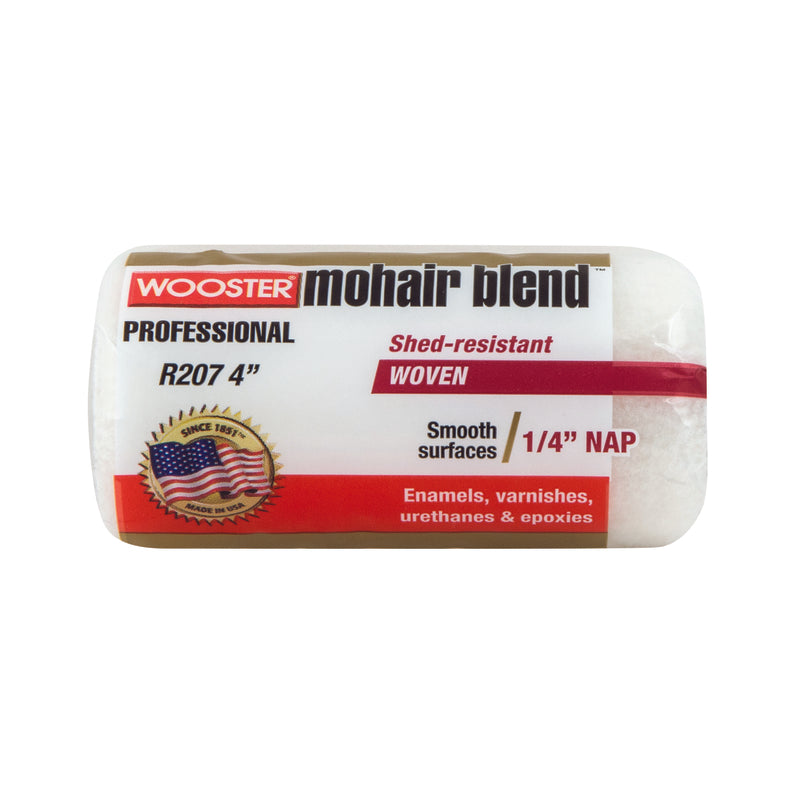 WOOSTER - Wooster Mohair Blend 4 in. W X 1/4 in. Regular Paint Roller Cover 1 pk - Case of 12