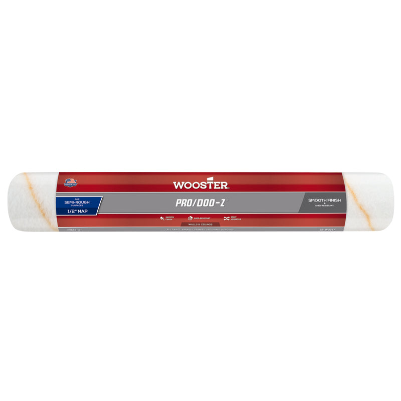 WOOSTER - Wooster Pro/Doo-Z Woven Fabric 18 in. W X 1/2 in. Regular Paint Roller Cover 1 pk