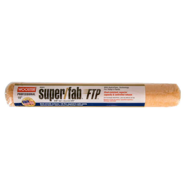 WOOSTER - Wooster Super/Fab FTP Synthetic Blend 18 in. W X 3/8 in. Regular Paint Roller Cover 1 pk - Case of 6