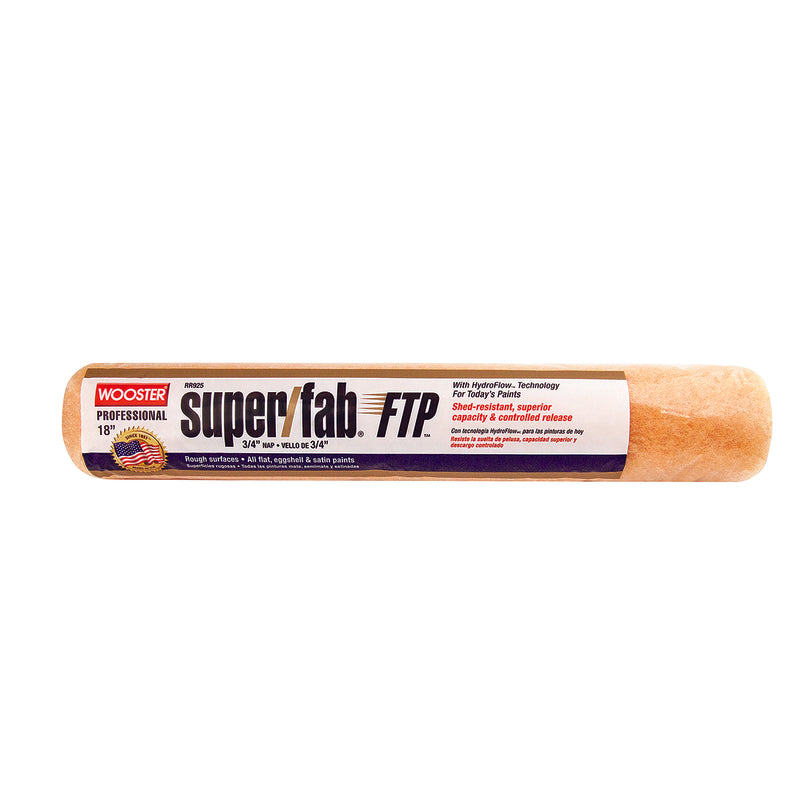 WOOSTER - Wooster Super/Fab FTP Synthetic Blend 18 in. W X 3/4 in. Regular Paint Roller Cover 1 pk