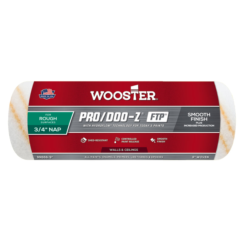 WOOSTER - Wooster Pro/Doo-Z FTP Synthetic Blend 9 in. W X 3/4 in. Regular Paint Roller Cover 1 pk