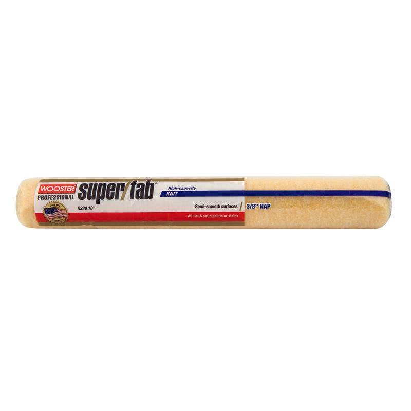 WOOSTER - Wooster Super/Fab Fabric 18 in. W X 3/8 in. Regular Paint Roller Cover 1 pk