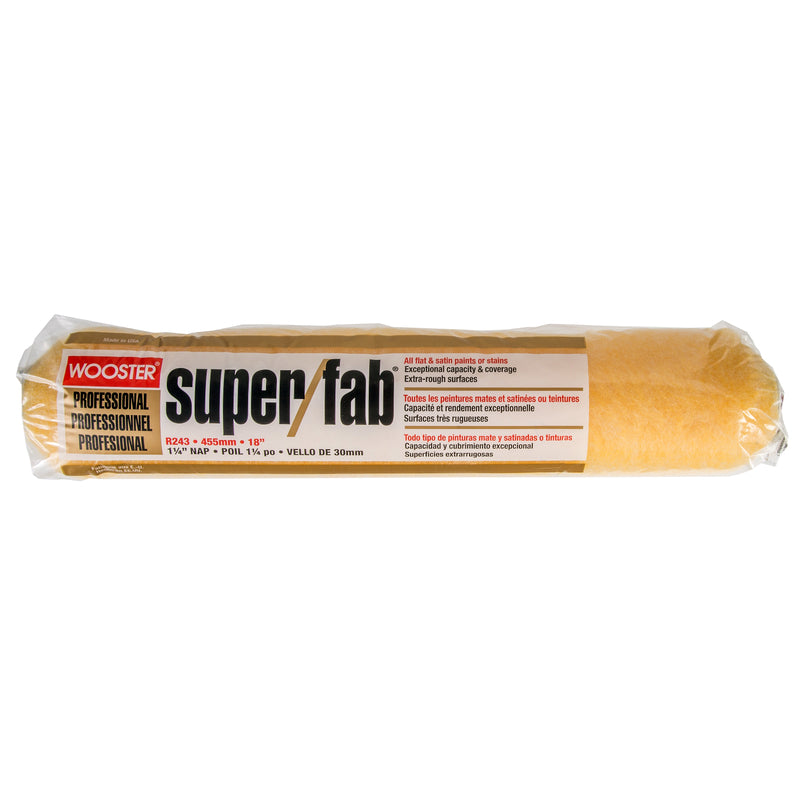 WOOSTER - Wooster Super/Fab Knit 18 in. W X 1-1/4 in. Regular Paint Roller Cover 1 pk