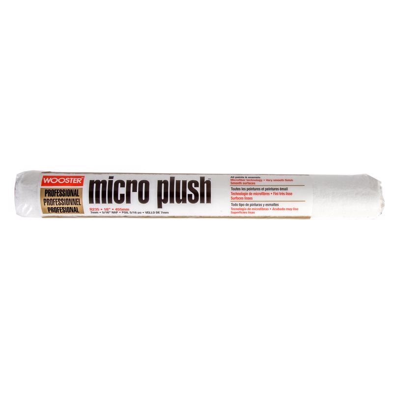 WOOSTER - Wooster Micro Plush Microfiber 18 in. W X 5/16 in. Regular Paint Roller Cover 1 pk