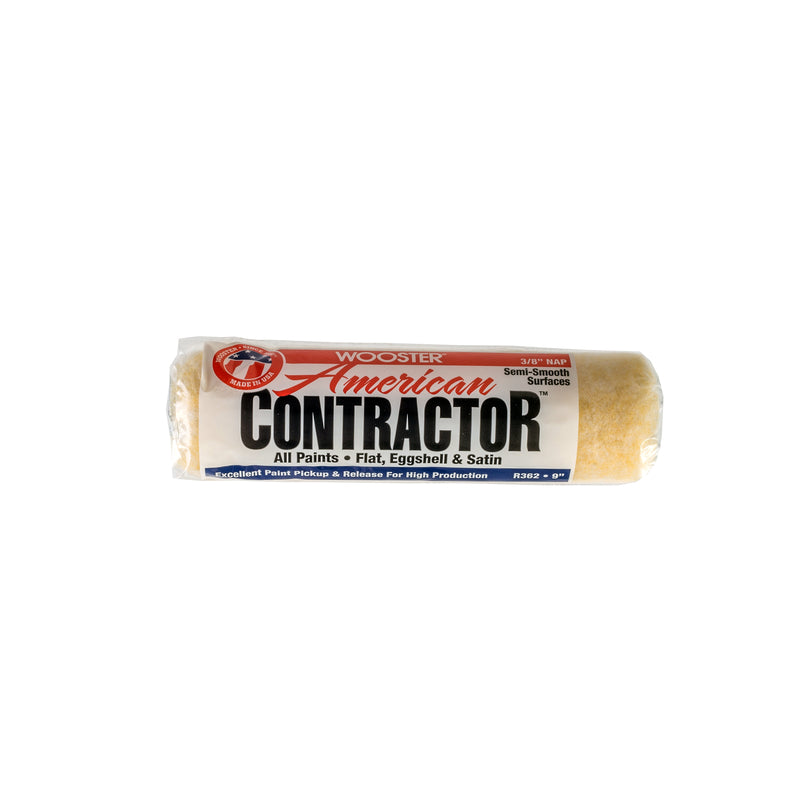 WOOSTER - Wooster American Contractor Knit 9 in. W X 3/8 in. Regular Paint Roller Cover 1 pk - Case of 12