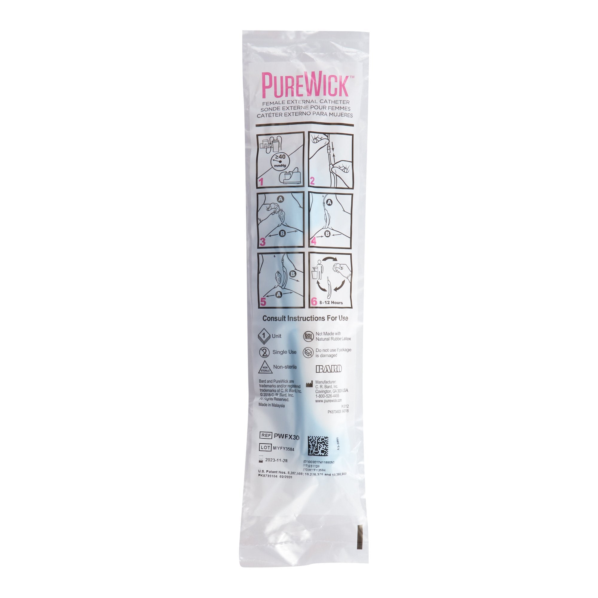 Bard - Female External Catheter PureWick™ 10 L X1.5 W Inch [1/EA]