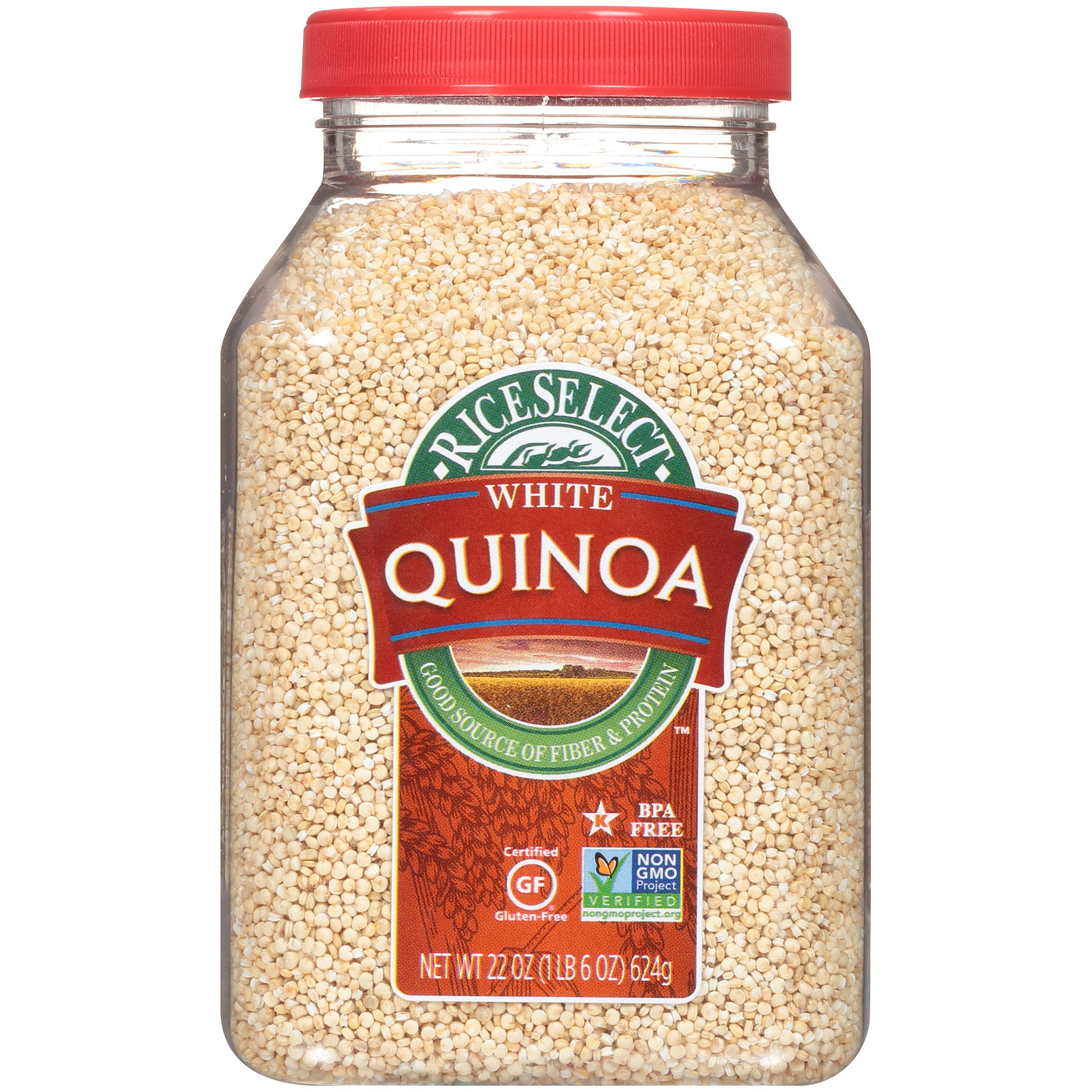 RiceSelect White Quinoa 22 oz. Jar - Case of 4