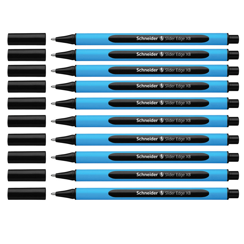 SCHNEIDER - Slider Edge XB Ballpoint Pen, Viscoglide Ink, 1.4 mm, Black, Pack of 10