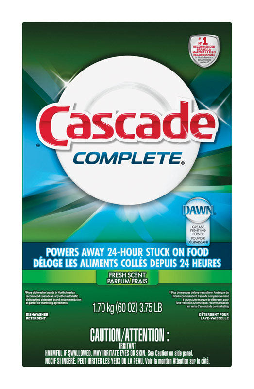 CASCADE - Cascade Complete Fresh Scent Powder Dishwasher Detergent 60 oz 1 pk - Case of 6