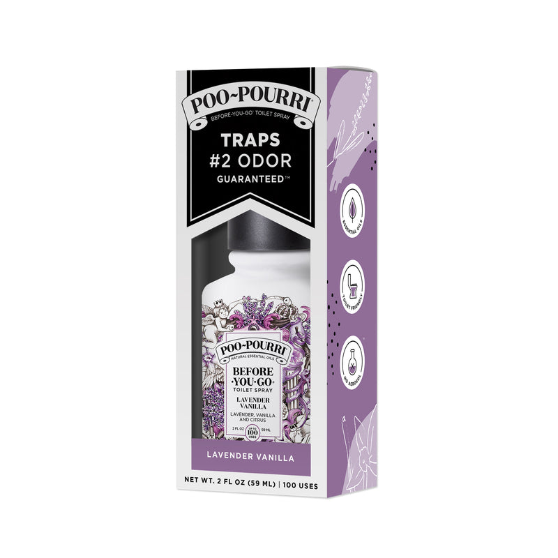 POO-POURRI - Poo-Pourri Lavender Vanilla Scent Odor Eliminator 2 oz Liquid