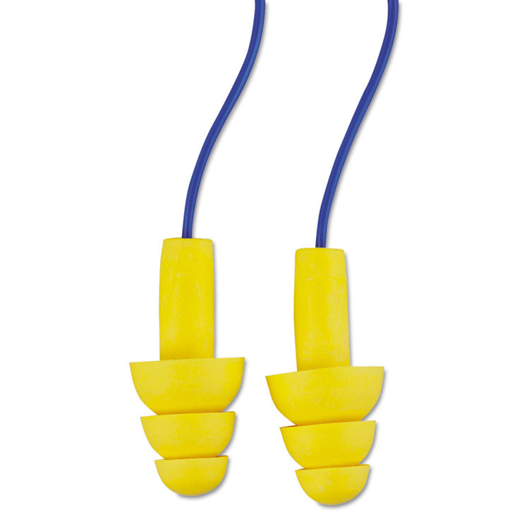 3M - E-A-R UltraFit Reusable Earplugs, Corded, 25 dB NRR, Blue/Yellow, 2,000 Pairs