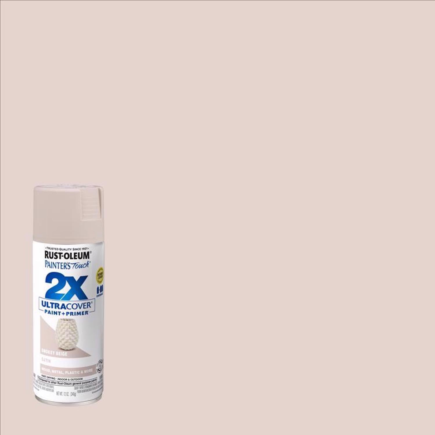 Rust-Oleum Painter's Touch 2X Ultra Cover Satin Smokey Beige Spray Paint 12 oz