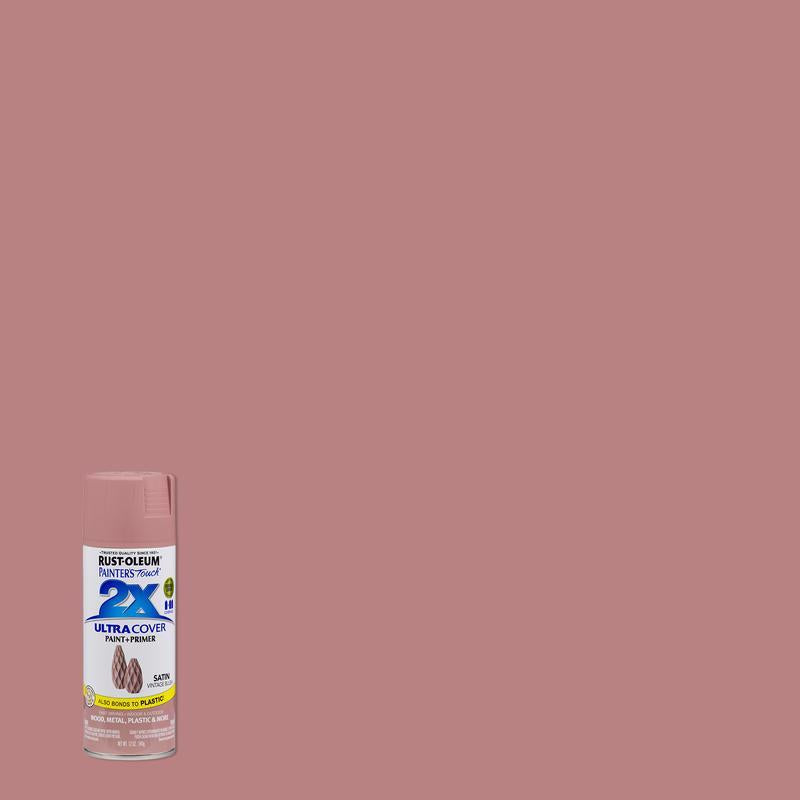 RUSTOLEUM - Rust-Oleum Painter's Touch 2X Ultra Cover Satin Vintage Blush Spray Paint 12 oz