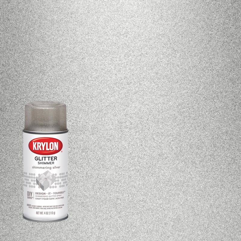 KRYLON - Krylon Glitter Shimmer Shimmering Silver Spray Paint 4 oz