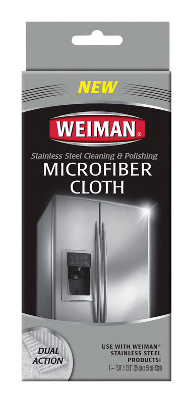 WEIMAN - Weiman Microfiber Stainless Steel Cleaning and Polishing Cloth 13.8 in. W X 13.8 in. L 1 pk - Case of 6