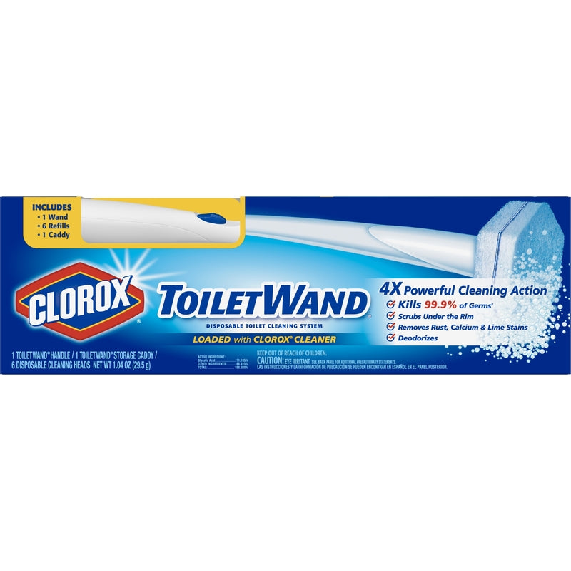 CLOROX - Clorox No Scent Toilet Wand Kit 1.04 oz Stick