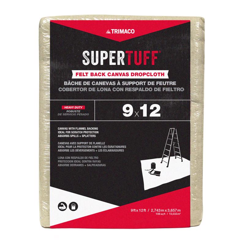 SUPERTUFF - Trimaco SuperTuff 9 ft. W X 12 ft. L Canvas/Felt Drop Cloth 1 pk