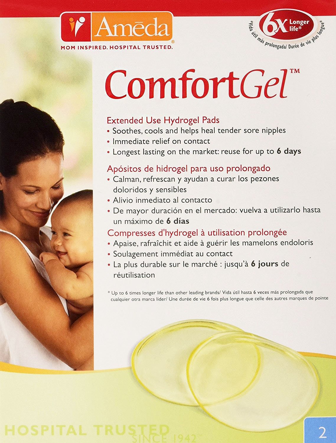 Ameda Inc - Nursing Pad Comfort Gel® One Size Fits Most Hydrogel Reusable [1/EA]