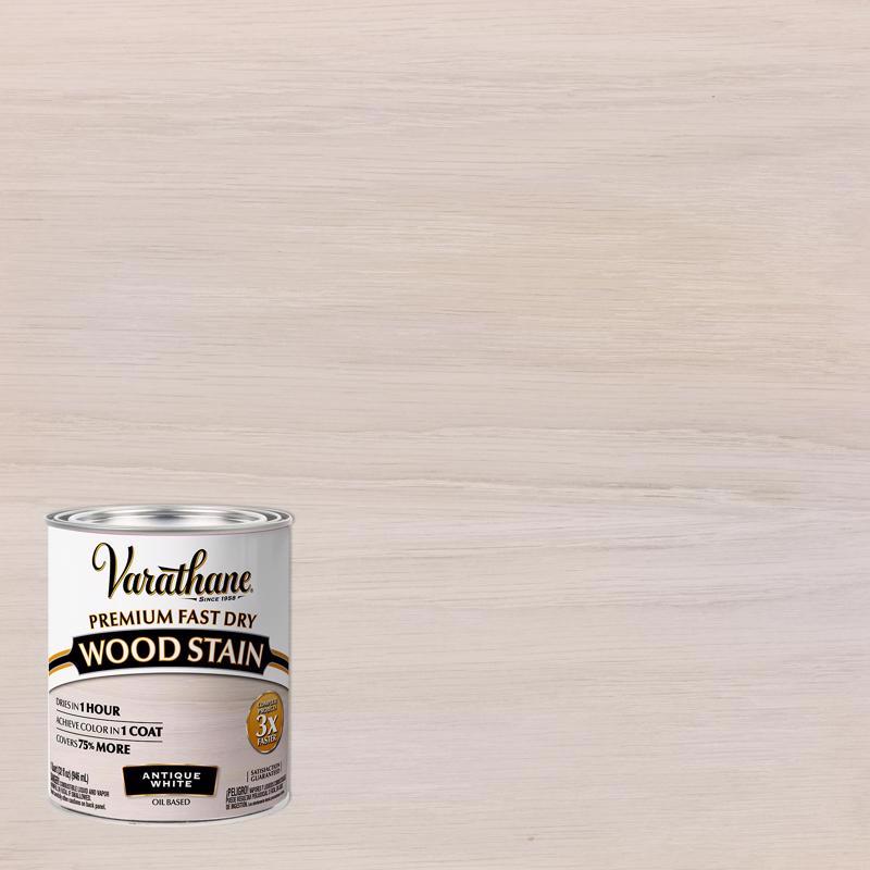 VARATHANE - Varathane Fast Dry Wood Stain Semi-Transparent Antique White Oil-Based Urethane Modified Alkyd Wood