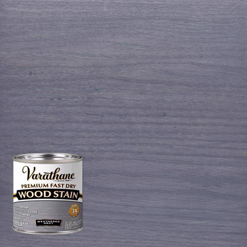 VARATHANE - Varathane Premium Weathered Gray Oil-Based Fast Dry Wood Stain 0.5 pt