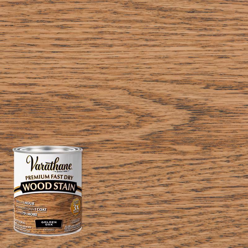 VARATHANE - Varathane Semi-Transparent Golden Oak Oil-Based Urethane Modified Alkyd Fast Dry Wood Stain 1 qt - Case of 2