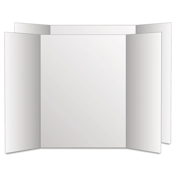 Eco Brites - Two Cool Tri-Fold Poster Board, 28 x 40, White/White, 12/Carton