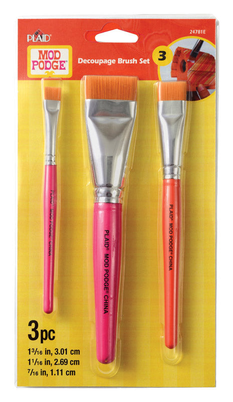 PLAID - Plaid Mod Podge Flat Decoupage Brush Set