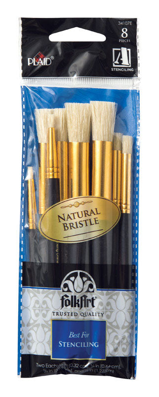 PLAID - Plaid FolkArt Round Stencil Paint Brush - Case of 3