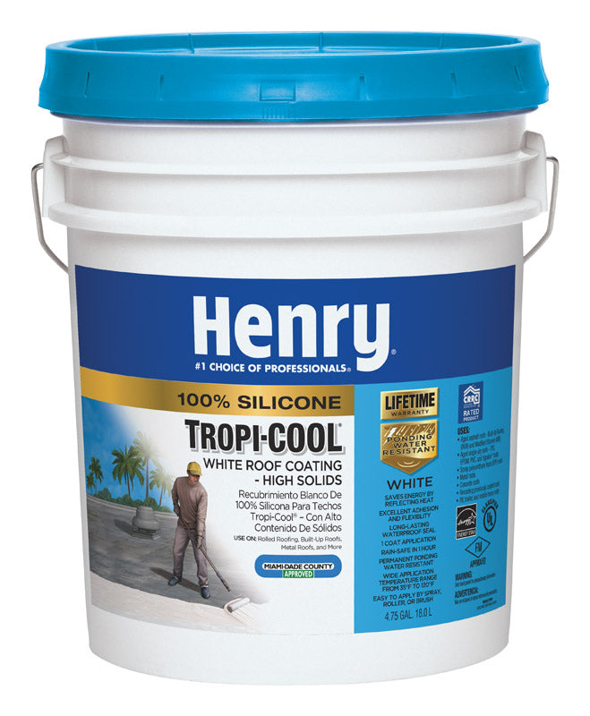 HENRY - Henry Tropi-Cool White Silicone Roof Coating 4.75 gal
