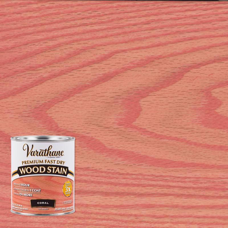 VARATHANE - Varathane Semi-Transparent Gloss Coral Oil-Based Urethane Modified Alkyd Wood Stain 1 qt