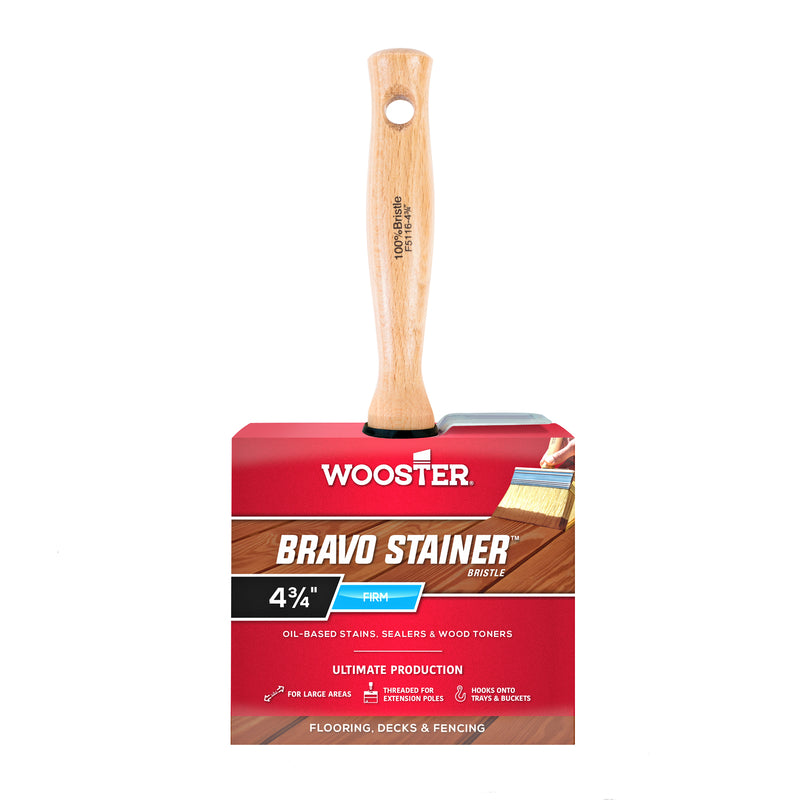 WOOSTER - Wooster Bravo Stainer 4-3/4 in. Flat Stain Brush