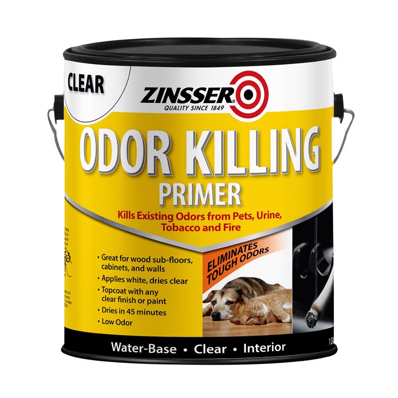 ZINSSER - Zinsser Clear Flat/Matte Water-Based Acrylic Odor Killing Primer 1 gal - Case of 2