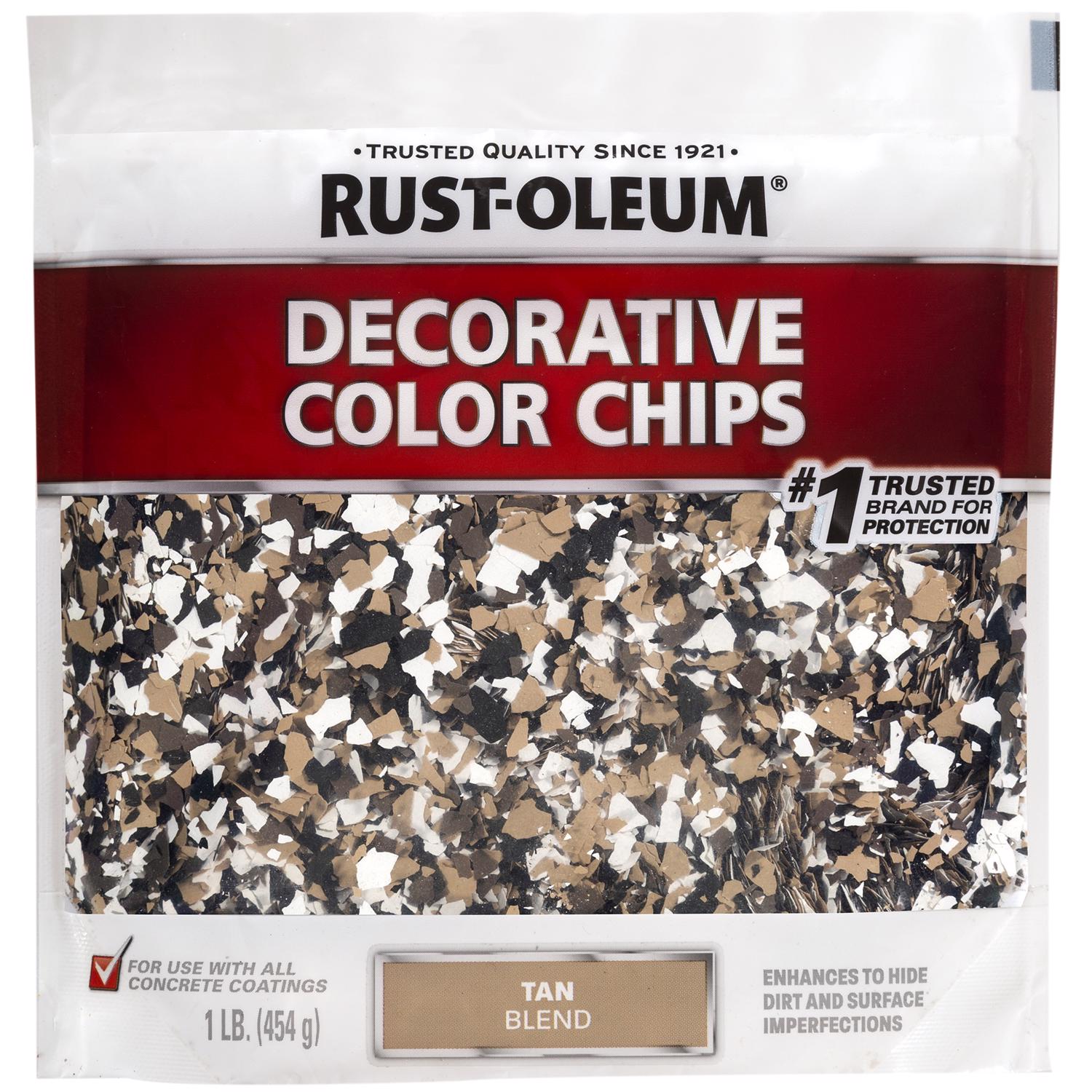 Rust-Oleum EpoxyShield Indoor and Outdoor Tan Blend Decorative Color Chips 1 lb