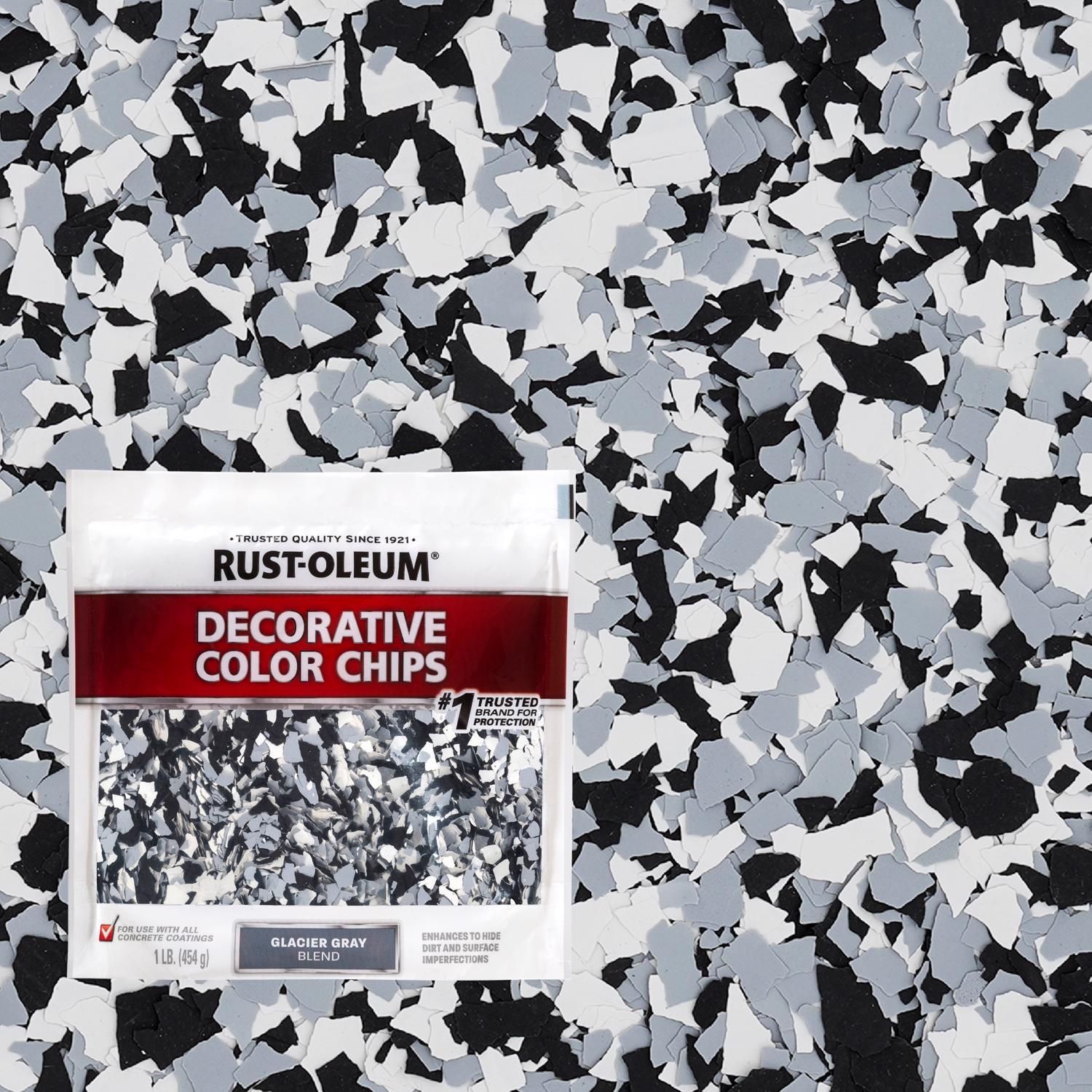 Rust-Oleum EpoxyShield Indoor and Outdoor Glacier Gray Blend Decorative Color Chips 1 lb