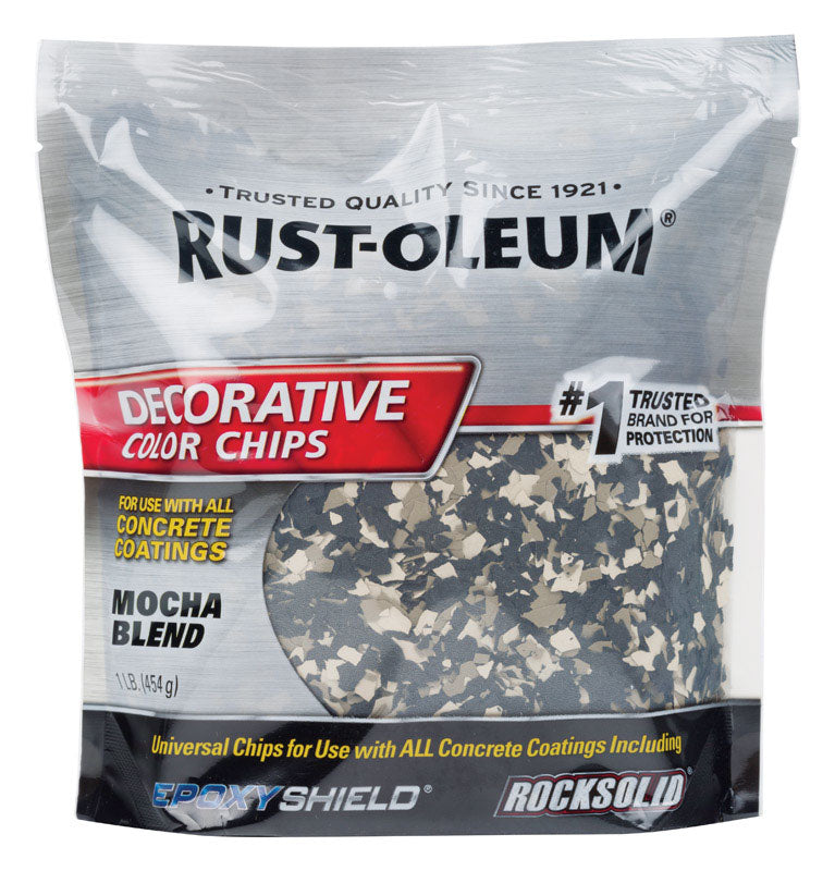 RUST-OLEUM - Rust-Oleum EpoxyShield Indoor and Outdoor Mocha Blend Decorative Color Chips 1 lb