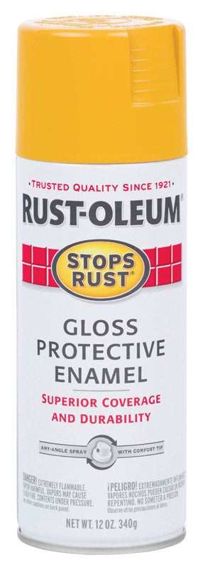 RUST-OLEUM - Rust-Oleum Stops Rust Gloss Tuscan Sun Protective Enamel Spray Paint 12 oz - Case of 6