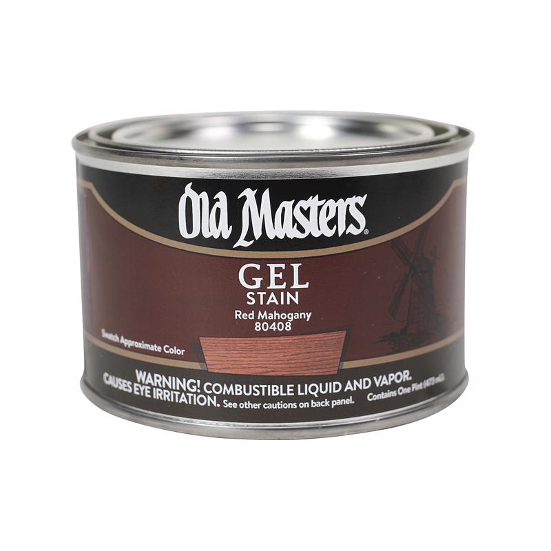 OLD MASTERS - Old Masters Semi-Transparent Red Mahogany Oil-Based Alkyd Gel Stain 1 pt