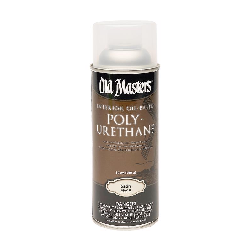OLD MASTERS - Old Masters Satin Clear Oil-Based Polyurethane Spray 12 oz - Case of 6