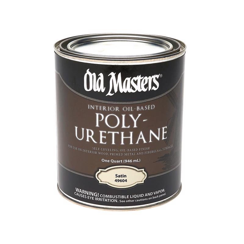OLD MASTERS - Old Masters Satin Clear Oil-Based Polyurethane 1 qt - Case of 4 [49604]