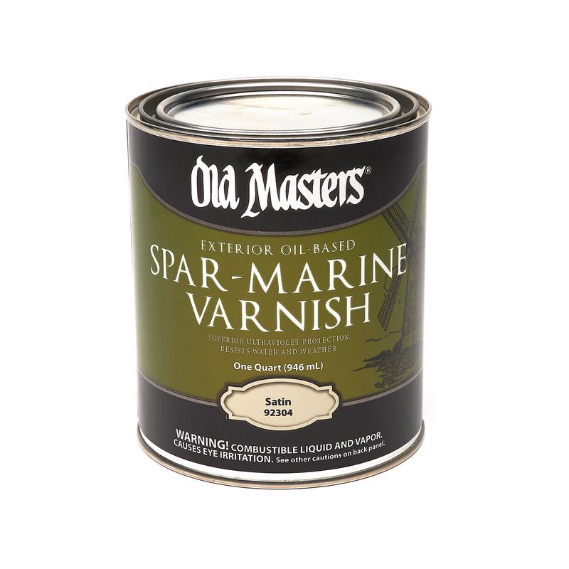 OLD MASTERS - Old Masters Satin Clear Oil-Based Marine Spar Varnish 1 qt - Case of 4
