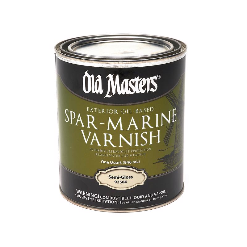 OLD MASTERS - Old Masters Semi-Gloss Clear Oil-Based Marine Spar Varnish 1 qt