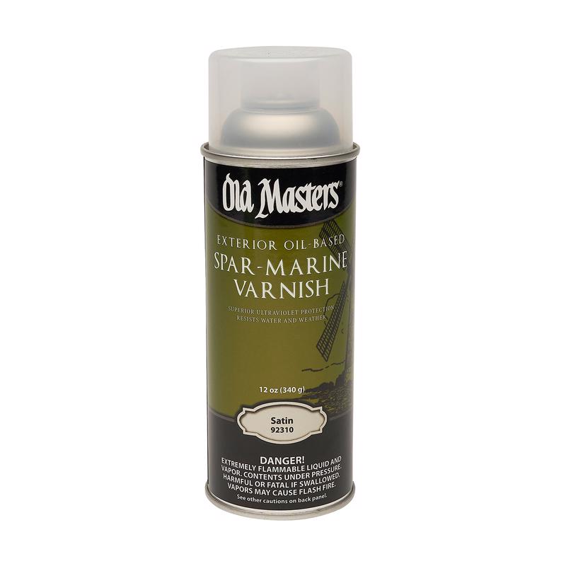 OLD MASTERS - Old Masters Satin Clear Oil-Based Marine Spar Varnish Spray 12 oz