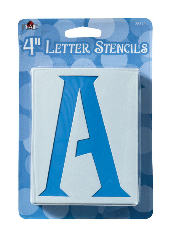 PLAID - Plaid 4 in. Card Stock Letters Stencil 48 pk - Case of 3