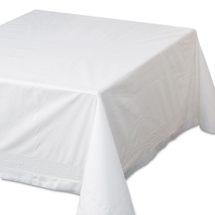 Hoffmaster - Tissue/Poly Tablecovers, 72" x 72", White, 25/Carton